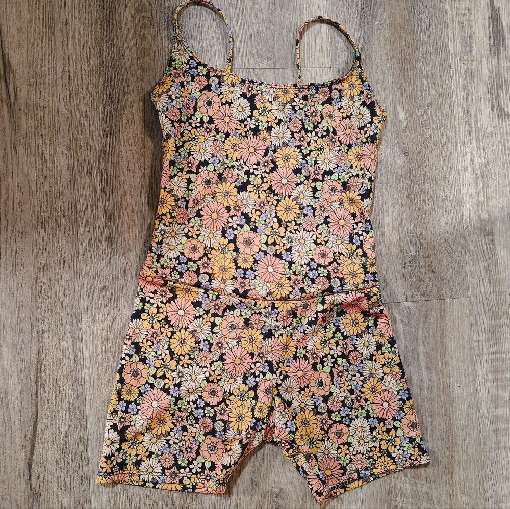 Onzie | Floral Yoga Shorts Bodysuit